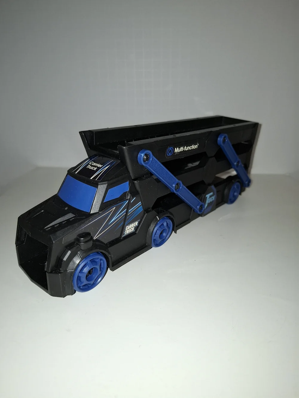 Misco Toys Multi-Function Black and Blue Toy Car Carrier Truck